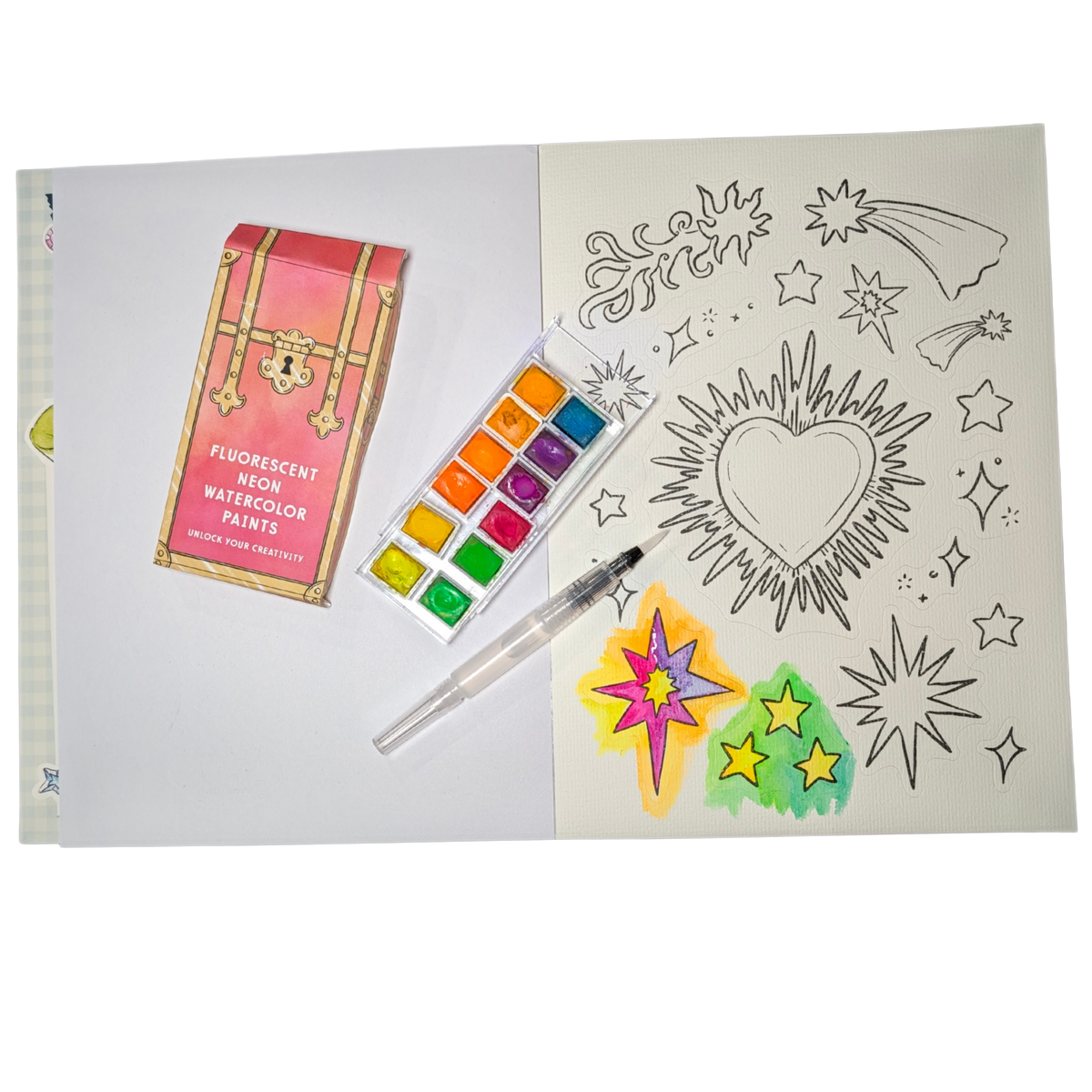 Fluorescent Neon Watercolors